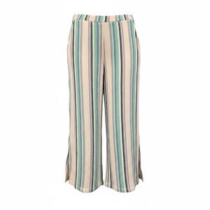 Escape by Habitat Cotton Stripe Cropped Pants Women’s Medium Pull-On NWT